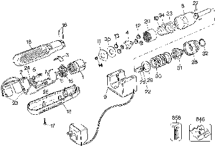 Part Location Diagram of 144261-00 Black and Decker Pcb
